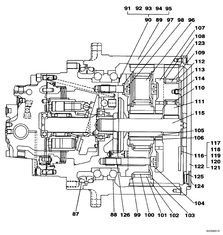swing motor excavator